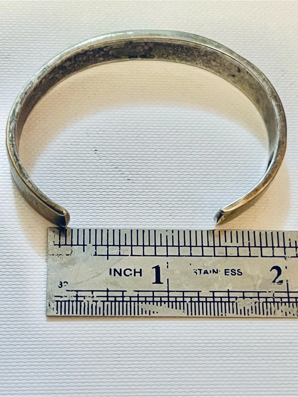 VTG Southwest Sterling Storyteller Pueblo Village Cuff Bracelet 22 G Sz 6
